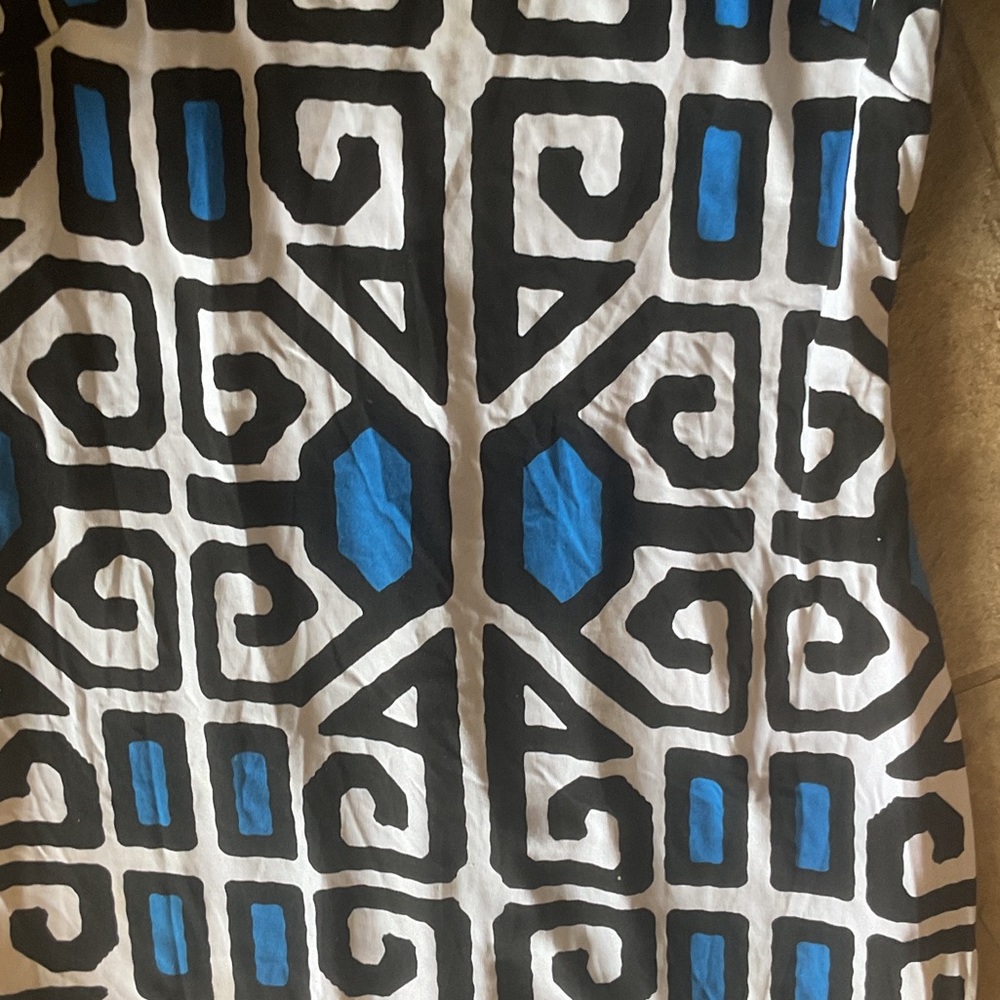 Cache Blue And Black Patterned Lined Mini Dress W… - image 5